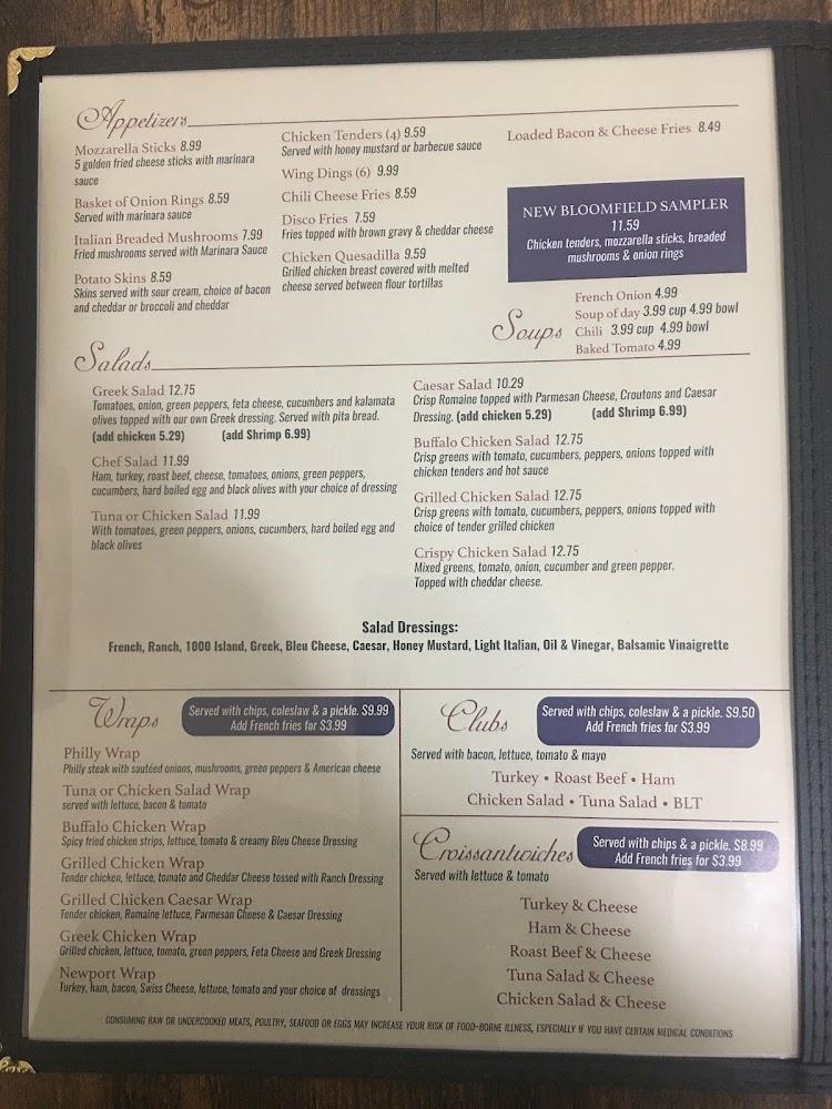 New Bloomfield restaurant Menu image 4